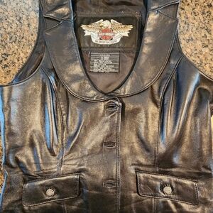 Harley-Davidson Women's Black Leather Vest